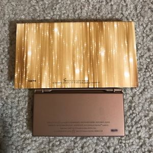 naked two eyeshadow and laura geller highlighter